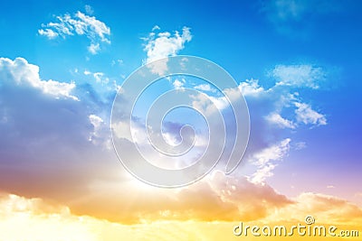 Colorful sky and sunrise Stock Photo