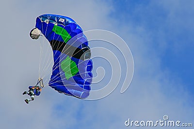 Colorful Skydiving Base Jumper Parachute Editorial Stock Photo