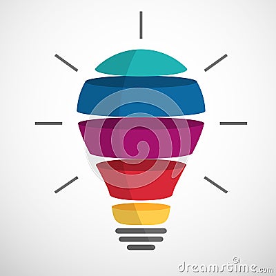 Colorful sliced bulb Vector Illustration