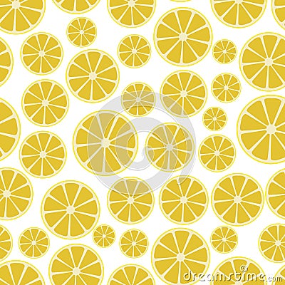 Colorful sliced lemon fruits Vector Illustration