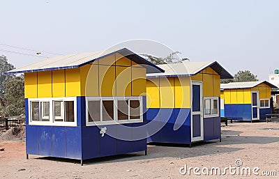 Colorful small cabins Stock Photo