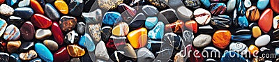 Colorful Small Stones Background Stock Photo