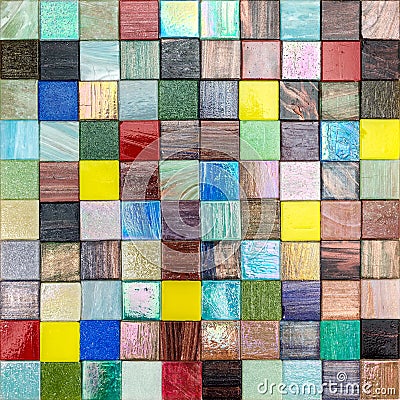 Colorful smalt for mosaic work as seamless background Stock Photo