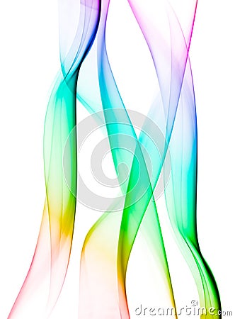 Colorful smoke streaks Stock Photo