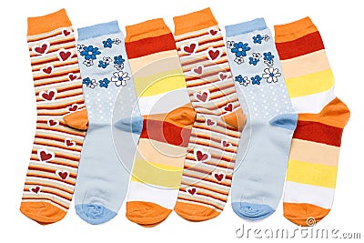 Colorful sock Stock Photo