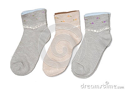 Colorful sock on white background Editorial Stock Photo