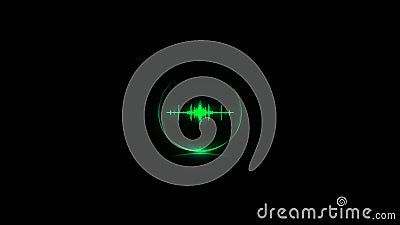 Colorful sound wave inside a globe equalizer. Audio spectrum simulation for music, computer calculating, futuristic, 3d render Stock Photo