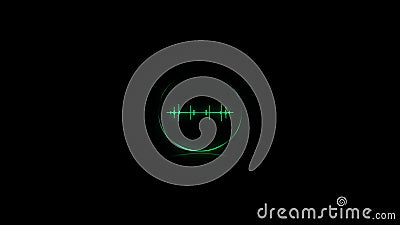 Colorful sound wave inside a globe equalizer. 3d render. Audio spectrum simulation for music, computer calculating, futuristic Stock Photo