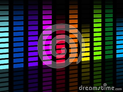 Colorful Soundwaves Background Means Frequencies Music And Party Stock Photo