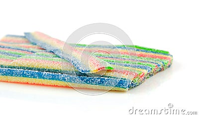 Colorful sour chew candy Stock Photo