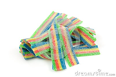 Colorful sour chew candy Stock Photo