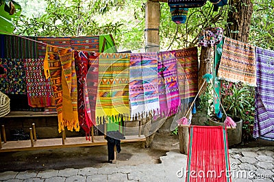 Colorful South American rugs Stock Photo