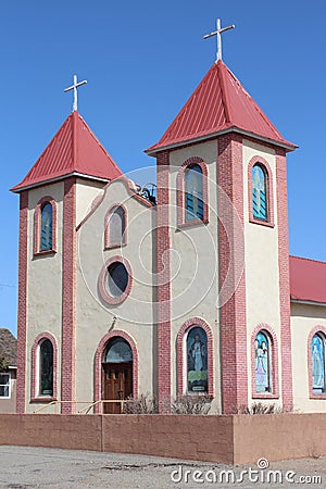 Colorful Southwest Church Stock Photo