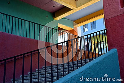 Colorful southwest staircase Stock Photo