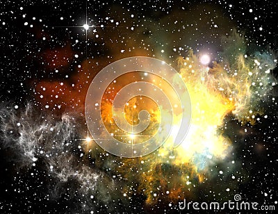 Colorful space nebula Stock Photo