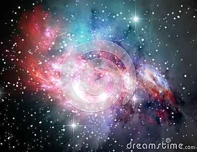Colorful space nebula Stock Photo