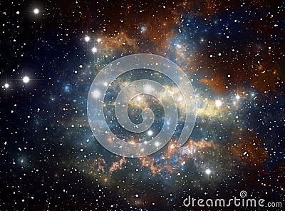 Colorful space star nebula Stock Photo