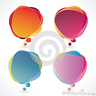 Colorful speech bubble set Vector Illustration