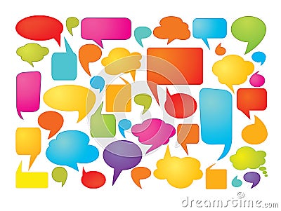 Colorful speech bubbles Vector Illustration
