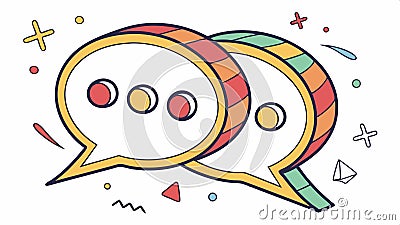 Colorful speech bubbles, communication and conversation icons vector design Generative AI Vector Illustration