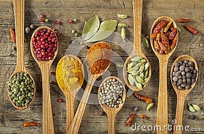 Colorful spices Stock Photo