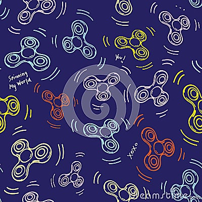 Colorful spinner or fidget graphic pattern Vector Illustration