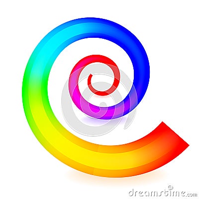 Colorful spiral element Vector Illustration