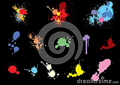 Colorful splats Stock Photo