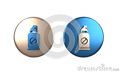 Colorful Spray against insects icon isolated on white background. Circle button. 3D render illustration Cartoon Illustration