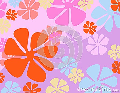Colorful spring flowers Vector Illustration