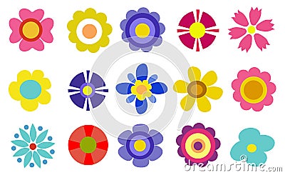 Colorful spring flowers vector illustration Vector Illustration