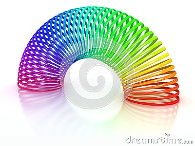 Colorful spring over white Stock Photo