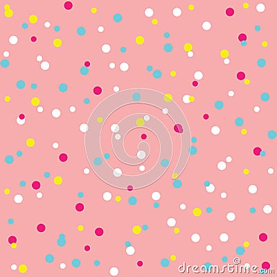 Colorful Sprinkles Donut Glaze Seamless Pattern Vector Illustration