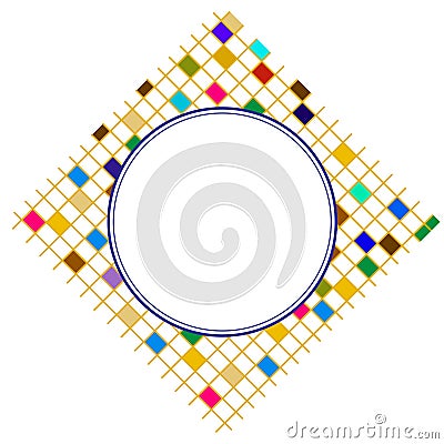 Colorful Square Frame Vector Illustration