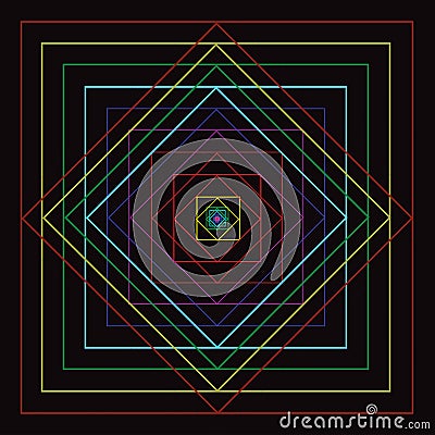 Colorful Square Line Movement Stock Illustration - Image: 64203332