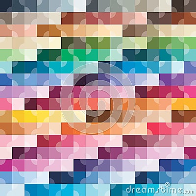 Colorful square retro pattern abstract background consistency in colors and gradation in the depth Vector Illustration