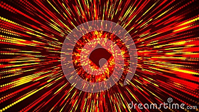 Colorful square tunnel background. Abstract digital background. Big data visualization. Data flow information. Wormhole Vector Illustration