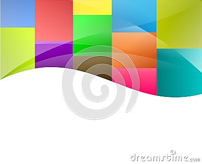 Colorful squares background Vector Illustration