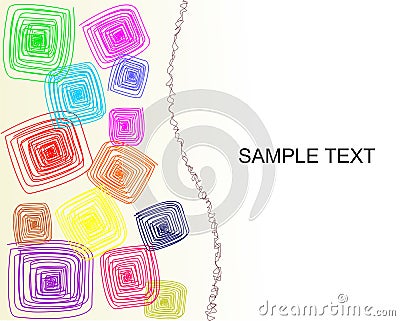 Colorful squares background Vector Illustration