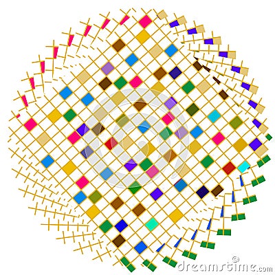 Colorful Squares Circle Vector Illustration