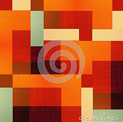 Colorful squares on a texturized background Stock Photo