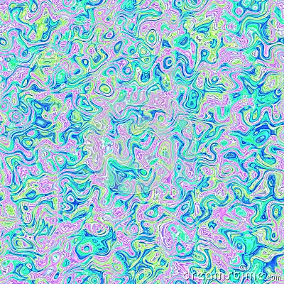 Colorful Squiggly Marbled Ripply Swirly Abstract Digital Seamless Pattern Background Art Stock Photo