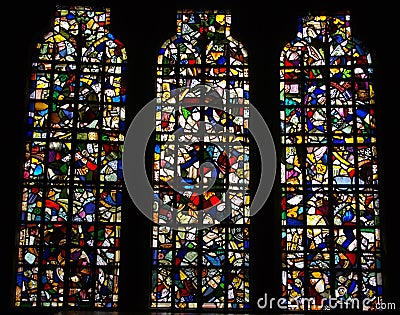 Colorful stained glass. Stock Photo