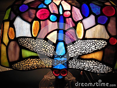 Colorful Stained Glass Butterfly Stock Photo