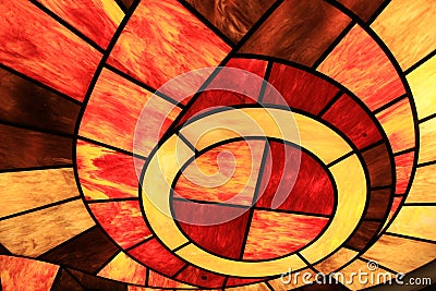 Colorful stained glass roof Stock Photo