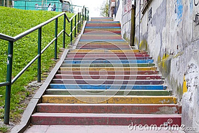 Colorful stairs Stock Photo