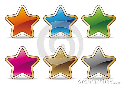 colorful star Vector Illustration
