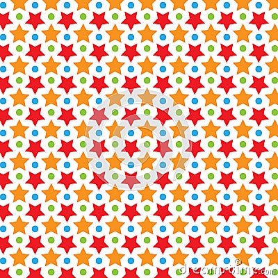 Colorful Star Vector Pattern Vector Illustration
