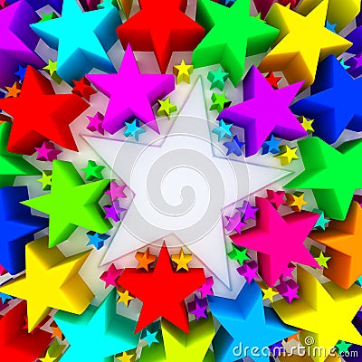 Colorful stars Stock Photo