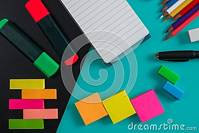 Colorful stationary mockup Stock Photo